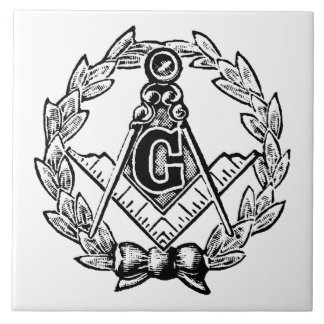 Masonic Dutch Blue Tile 18th Century