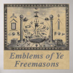 Masonic Emblems Poster