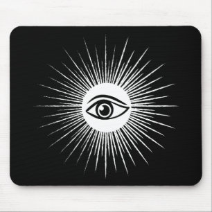 Masonic eye mouse mat