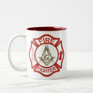 MASONIC FIRE-FIGHTERS Two-Tone COFFEE MUG