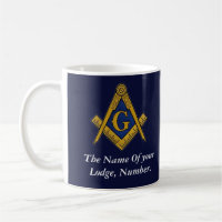 Masonic Freemason Compass Navy Blue