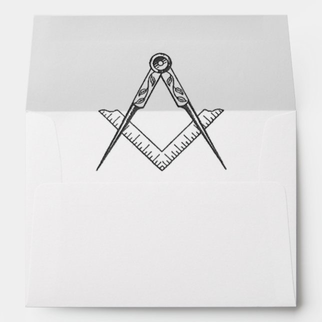 Masonic Freemason Masonry Return Address Envelope (Back (Bottom))