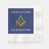 Masonic Freemason Square and Compass Blue