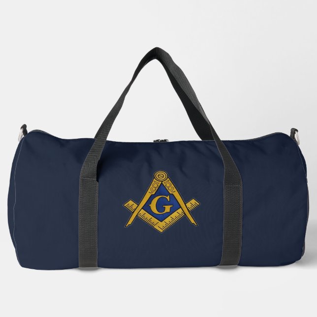 Masonic Freemasons Masonry Oes Square and Compass Duffle Bag (Front)