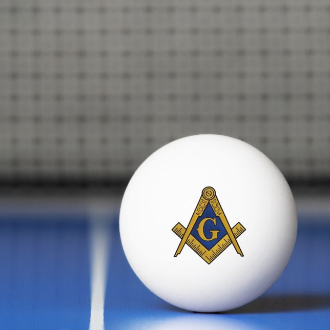 Masonic Freemasons Masonry Oes Square and Compass Ping Pong Ball (Net)
