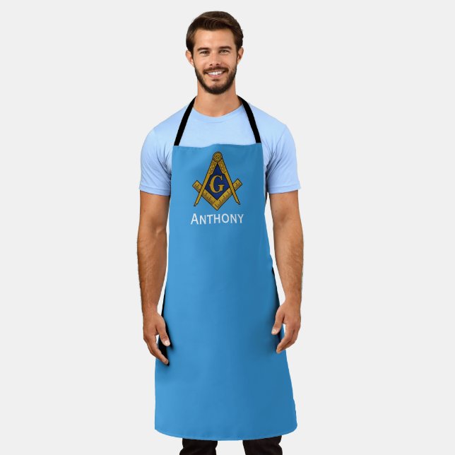 Masonic Freemasons Masonry Square and Compass Apron (Worn)