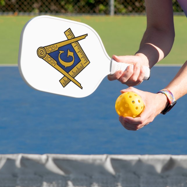Masonic Freemasons Masonry Square and Compass  Pickleball Paddle (Insitu)