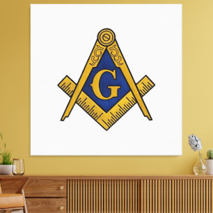 Masonic Freemasons Square and Compass Canvas Print