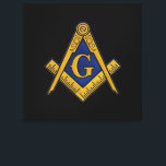 Masonic Freemasons Square and Compass Canvas Print<br><div class="desc">Black,  Freemason,  masonic,  square and compass canvas art.</div>