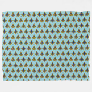 Masonic Freemasons Square and Compass Fleece Blanket