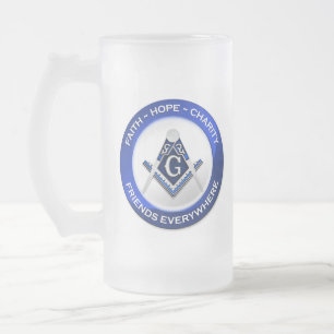 Masonic Frosted Mug