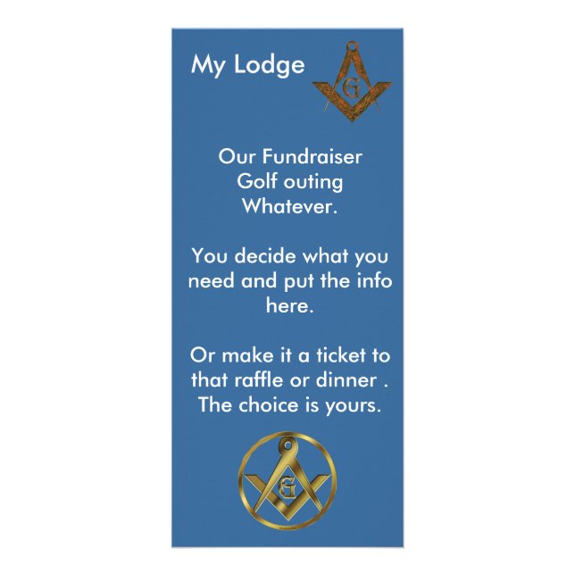 Masonic Fundraiser Rack Card (Front)