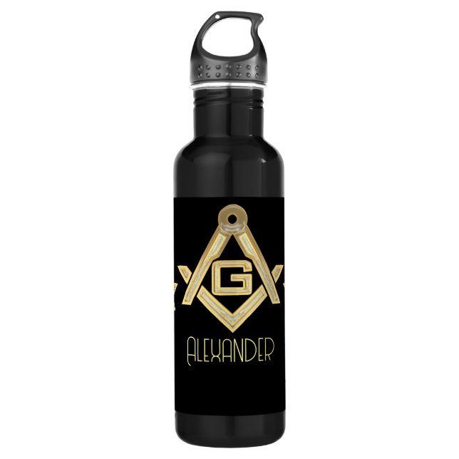 Masonic Golden Rush 710 Ml Water Bottle (Front)