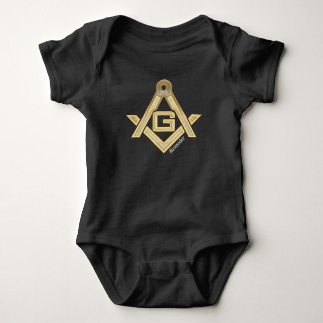 Masonic Golden Rush Baby Bodysuit (Front)