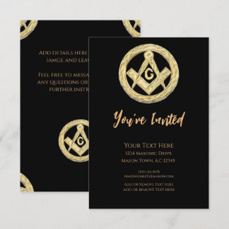 Masonic Golden Rush Invitation
