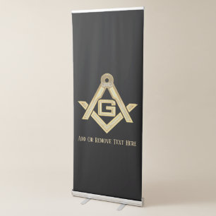 Masonic Golden Rush Retractable Banner