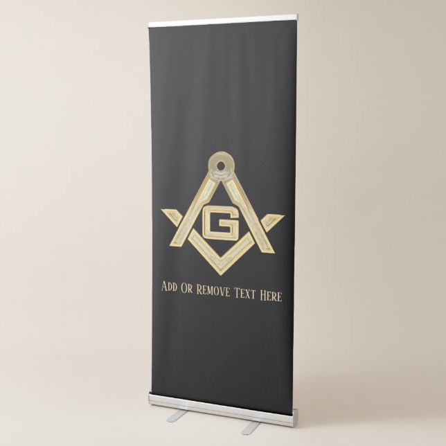 Masonic Golden Rush Retractable Banner (3/4)