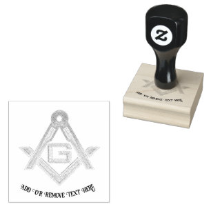 Masonic Golden Rush Rubber Stamp