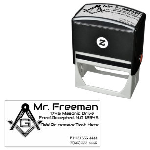 Masonic Golden Rush Self-inking Stamp