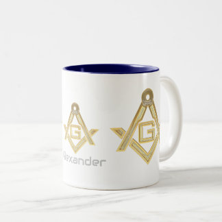 Masonic Golden Rush Two-Tone Coffee Mug