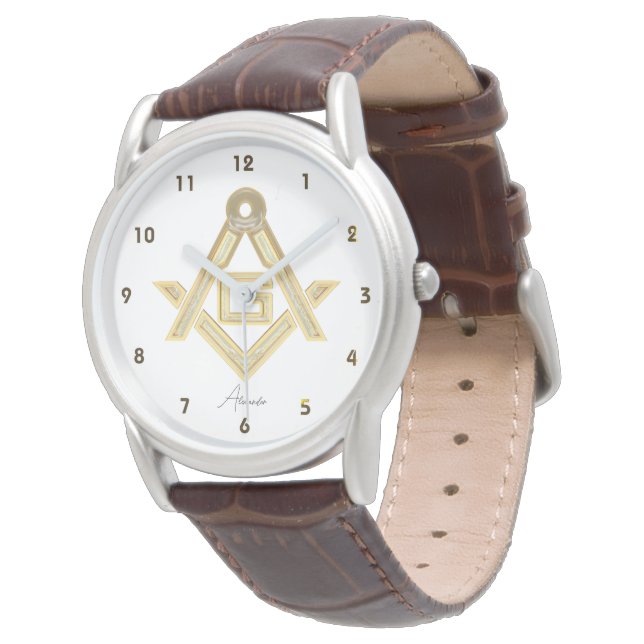 Masonic Golden Rush Watch (Angled)