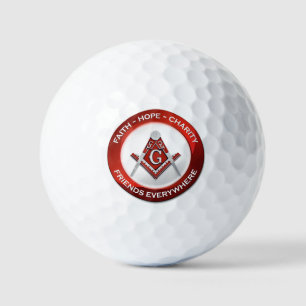 Masonic Golf Balls Red
