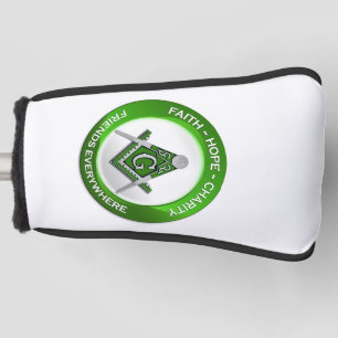 Masonic Golf Putter Cover Green