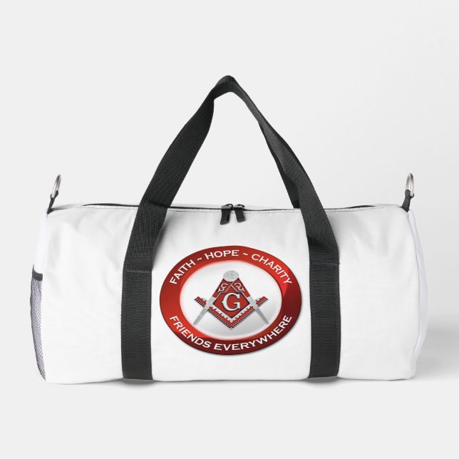 Masonic Gym Bag Red (Back)