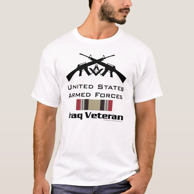Masonic Iraq Veteran T-Shirt (Front)