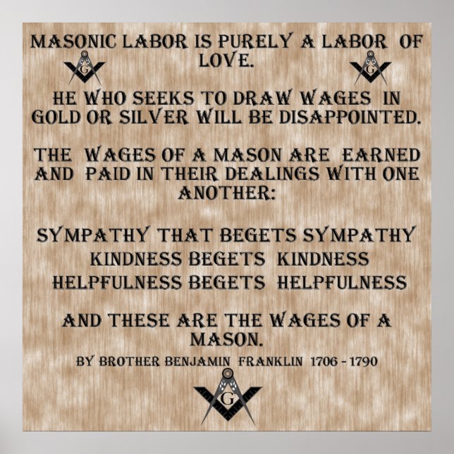 Masonic Labour Poster (Front)