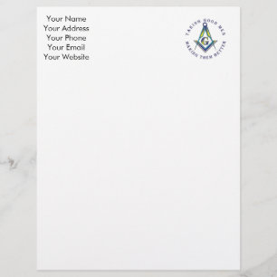 Masonic Letterheads Customized Letterhead