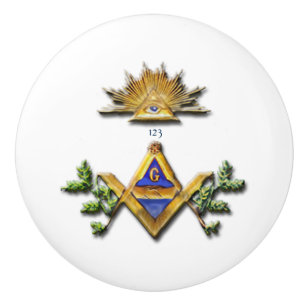 Masonic Life Ceramic Knob