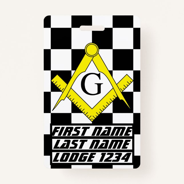 Masonic Lodge ID Badge (Front)