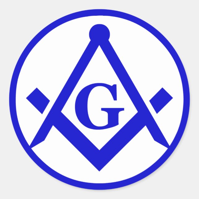 Masonic Lodge, NOT WATERPROOF Classic Round Sticker (Front)
