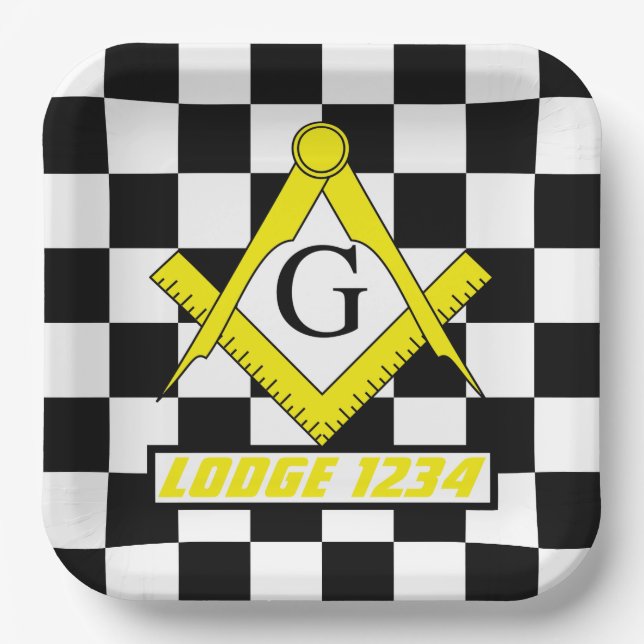 Masonic Lodge Paper Plates (Front)