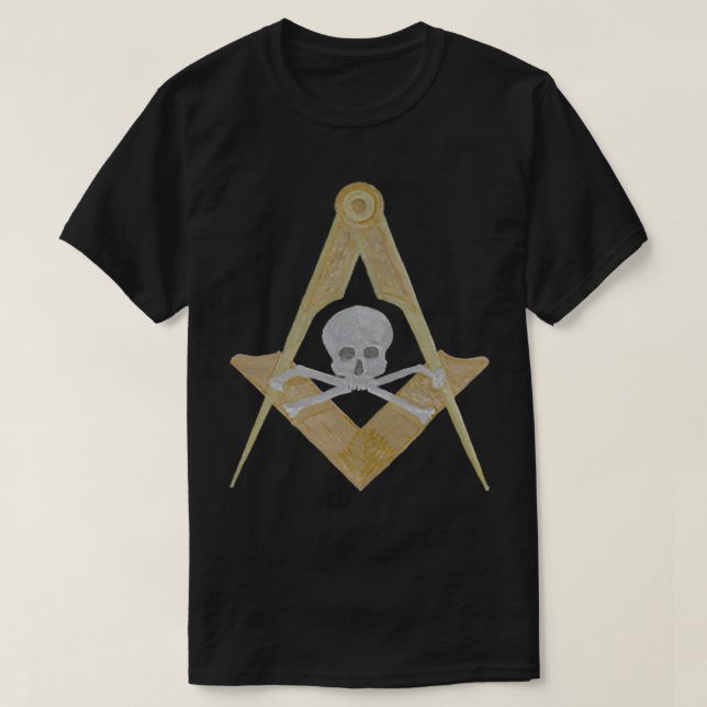 Masonic lodges symbol compass, angle and  T-Shirt (Design Front)