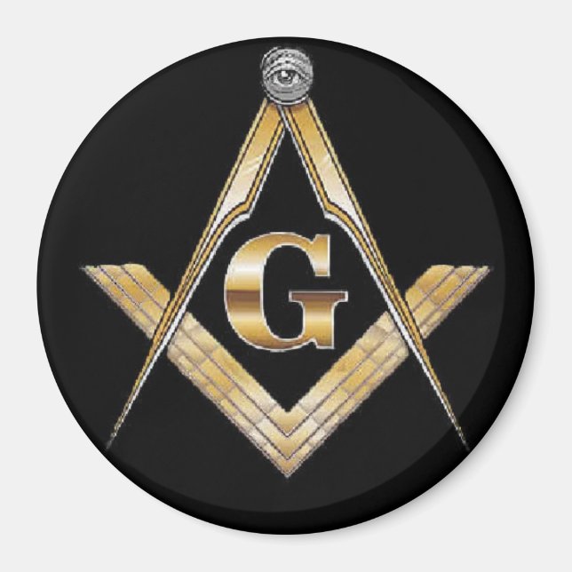 masonic magnet black (Front)