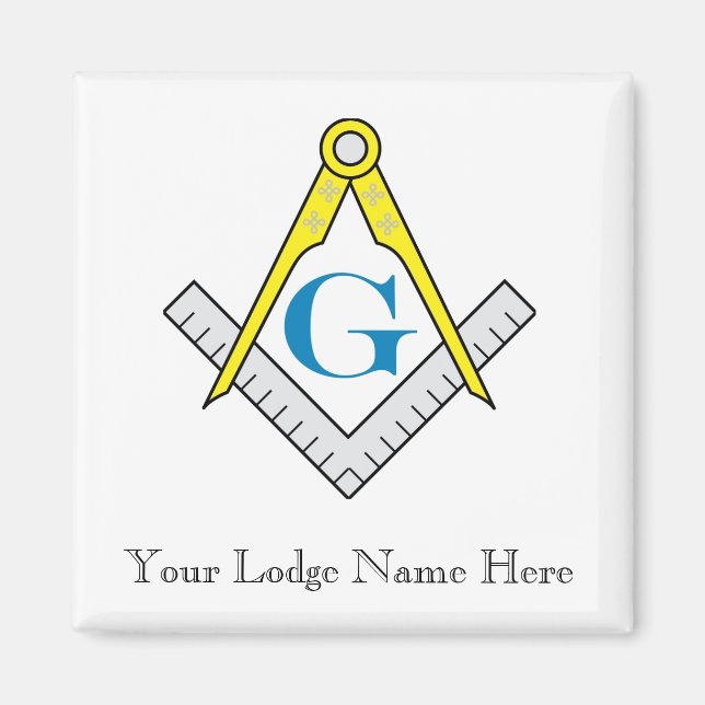 Masonic Magnet Customise Lodge Name (Front)