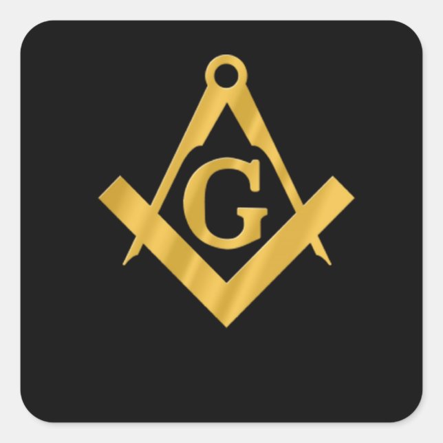 Masonic "Mason for Life" Square Sticker (Front)