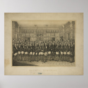 Masonic Memorial Freemason Freemasonry Poster