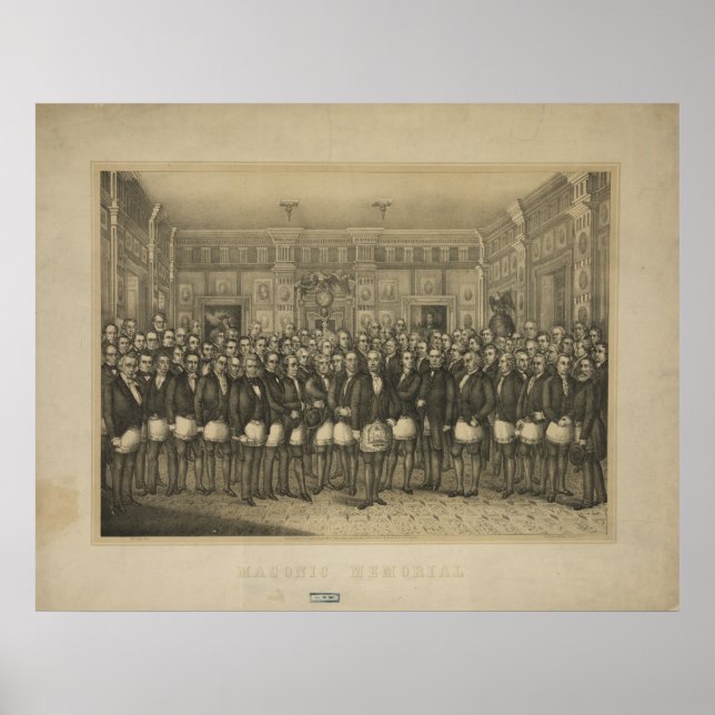 Masonic Memorial Freemason Freemasonry Poster (Front)