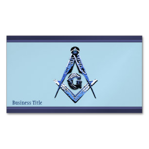 Masonic Minds (Blue) Magnetic Business Card