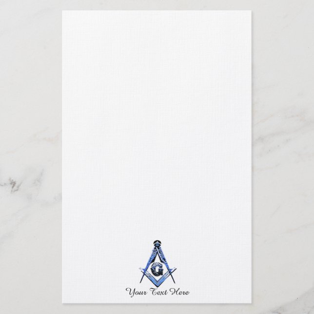 Masonic Minds (Blue) Stationery (Front)