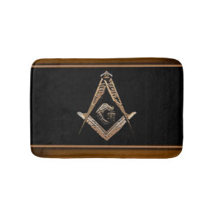 Masonic Minds (Golden) Bath Mat