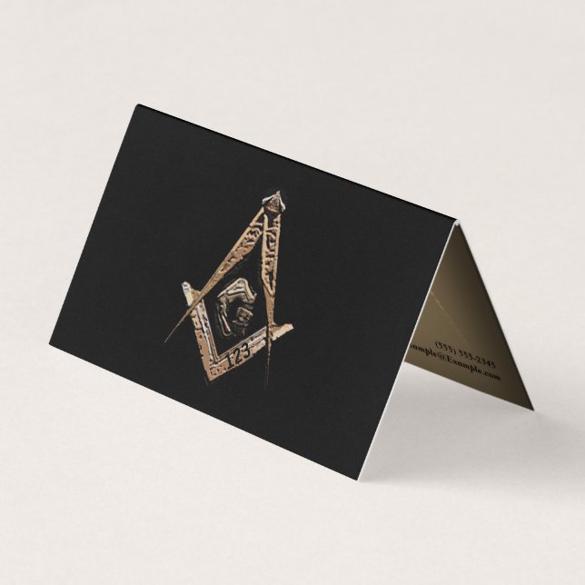 Masonic Minds (Golden) Business Card (Front)