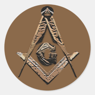 Masonic Minds (Golden) Classic Round Sticker