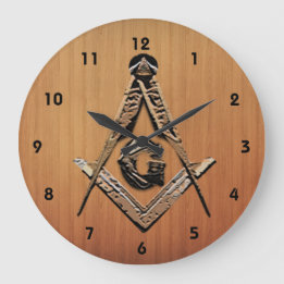 Masonic Minds (Golden) Large Clock
