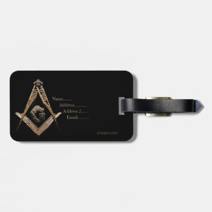 Masonic Minds (Golden) Luggage Tag