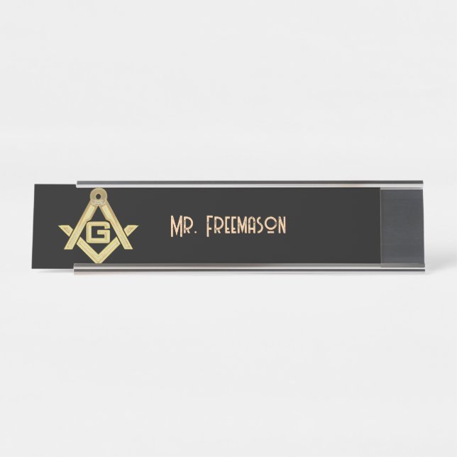 Masonic Minds (Golden Rush) Desk Name Plate (Front)