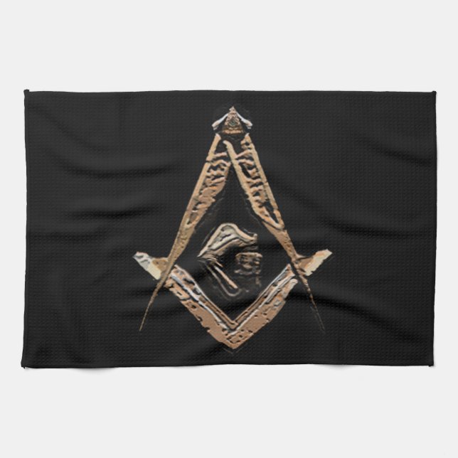 Masonic Minds (Golden) Tea Towel (Horizontal)